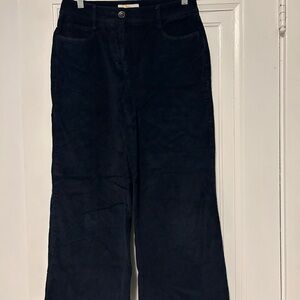 Boden Navy Wide Whale Corduroy Trousers